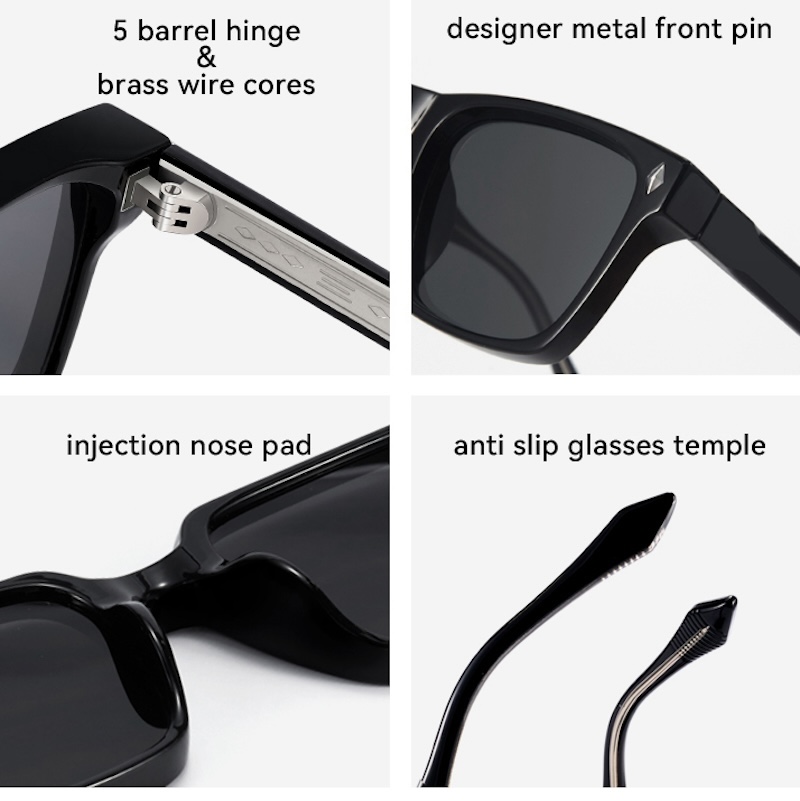 Retro Square Sunglasses Men Women Cool Steampunk Thick Sun Glasses Vintage Fashion for Men y2k Cyberpunk Futuristic Personalized Shades UV400 Rivets S