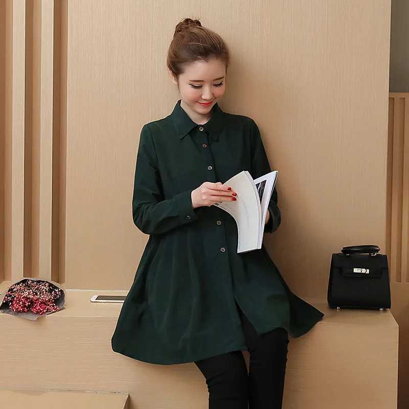 Pregnant womens dress long sleeved clothing maternity clothing new clothes autumn and spring W241026