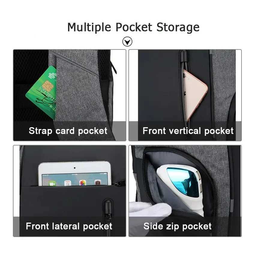 2024 Backpack Men USB Charging Waterproof 15.6 Inch Laptop Casual Oxford Male Business Bag Mochila Computer Notebook BackpacksXJ241026