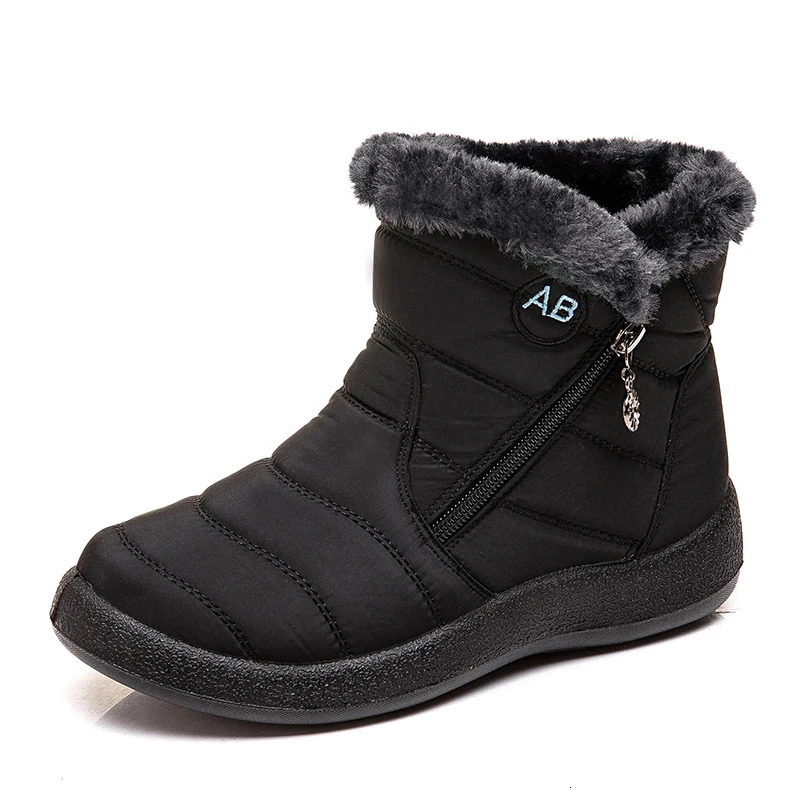 Snow Women Boots Comfortable Womens Boots Waterproof Women Shoes Zipper Shoes Woman Soft Fur Womens Winter Boots Botas Mujer 241025