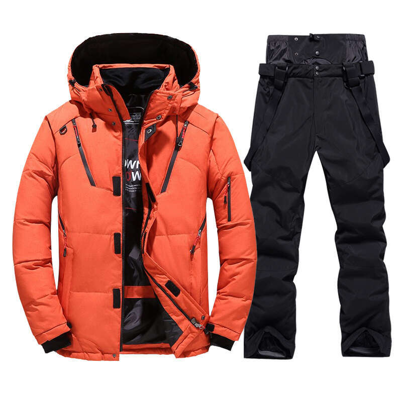 Winter Men Ski Suit Snow Jacket And Pants For Men's Warm Waterproof Windproof Skiing And Snowboarding Suits Male Down Coat