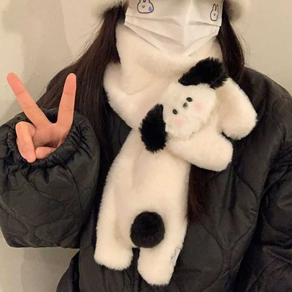 Fluffy Winter G Thick Soft White Plush G Warm Cartoon G Womens Scarf W241026