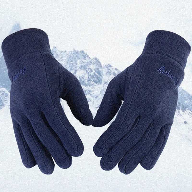Winter Gs Mens Bicycle Womens Hot Wool Cold resistant Windproof Bicycle Outdoor Running Ski Gloves W241026