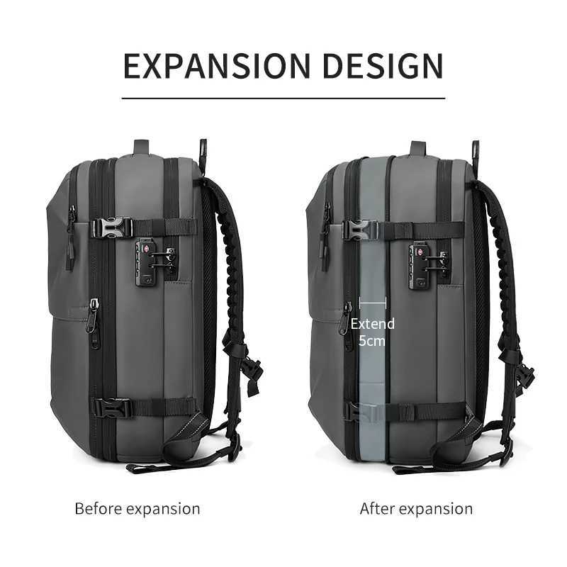 Men Travel Backpack vacuum compressi 17 inch Laptop Backpack Business Large Capacity school Backpack Expanded Hiking backpackXJ241026
