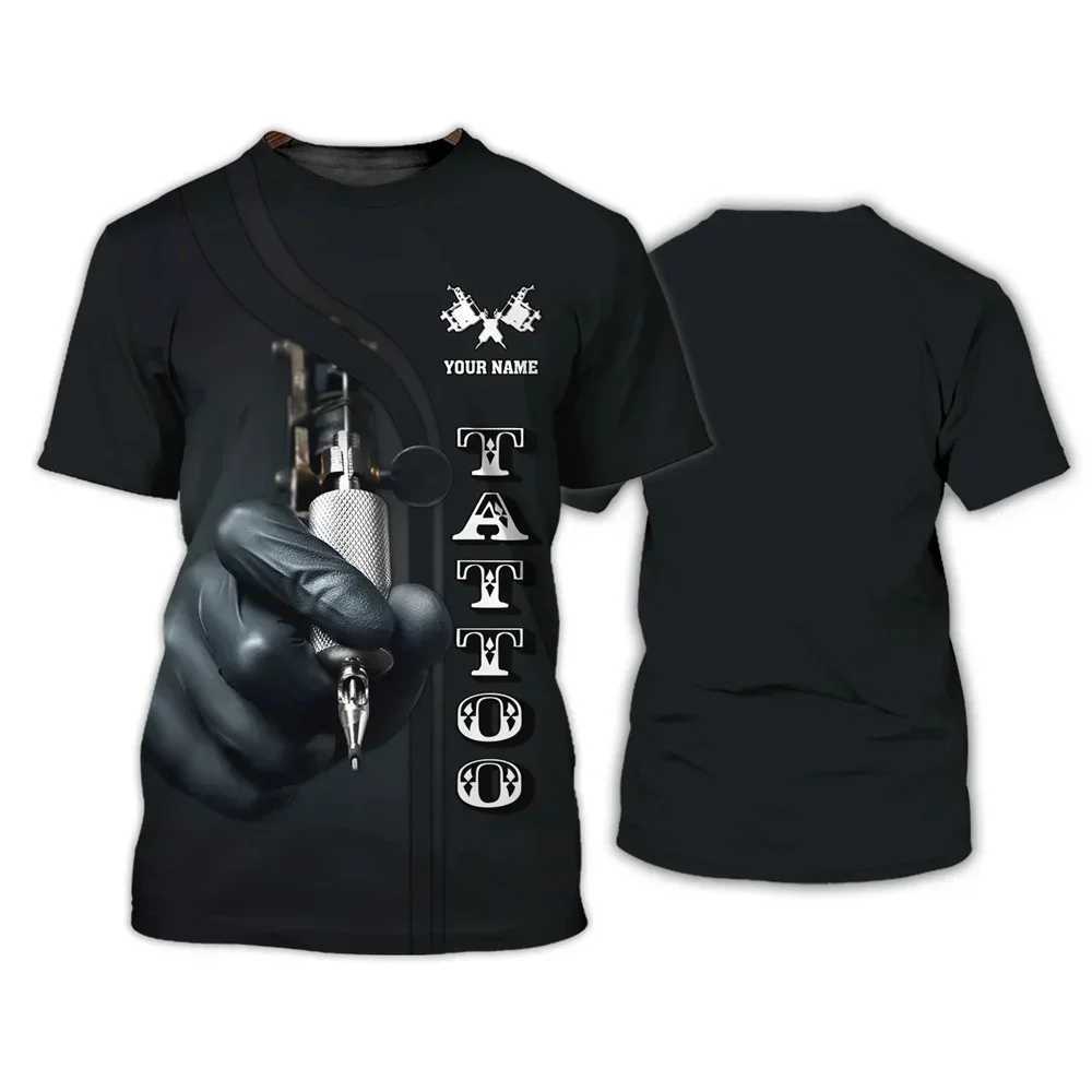 Summer tattoo artist Harajuku 3D printed mens T-shirt personalized customization Ts retro O-neck short Slv oversized top W241026