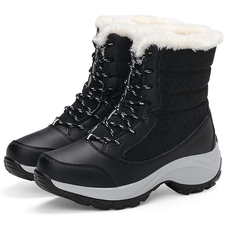 Women Boots Lightweight Ankle Boots Platform Shoes For Women Heels Winter Botas Mujer Keep Warm Snow Winter Shoes Female Botines 241025
