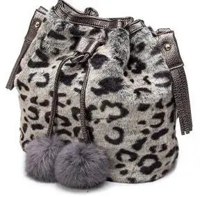 Plush Bucket Bag Winter Shoulder Diagonal Bag 241025