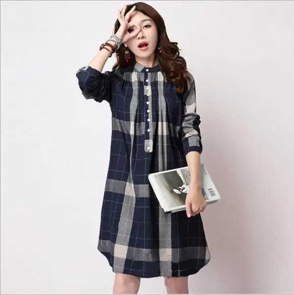 New sewing loose casual pregnant womens dress autumn and winter pregnant womens clothing plus size pregnant womens clothing W241026
