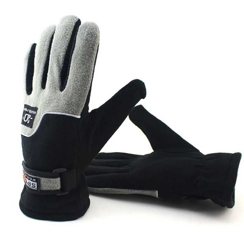 -20 Winter Warm Wool Gs Mens Hot Cycling Snow Thickness Gs Mens Polar Wool Gloves Windproof Gs W241026