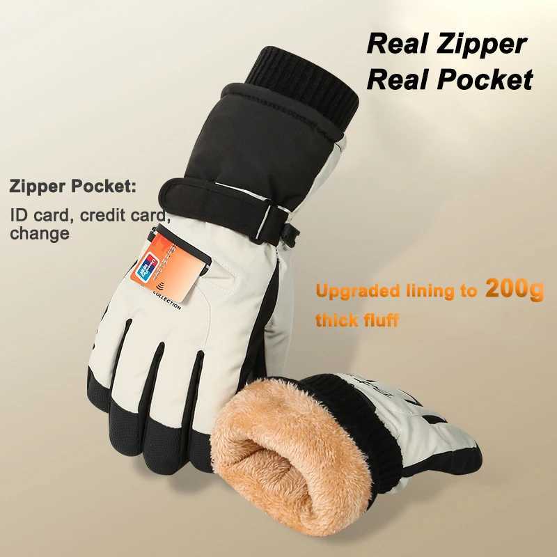 Thick winter cycling G mens outdoor waterproof skiing motorcycle warm gloves anti slip G hot sports gloves W241026