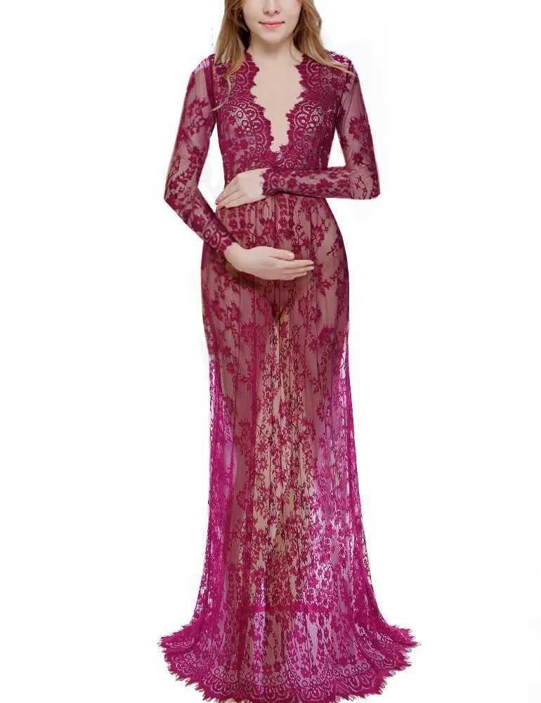 Fashion maternity photography props Maxi maternity dress lace maternity dress fancy photography photos summer maternity dress Plus W241026