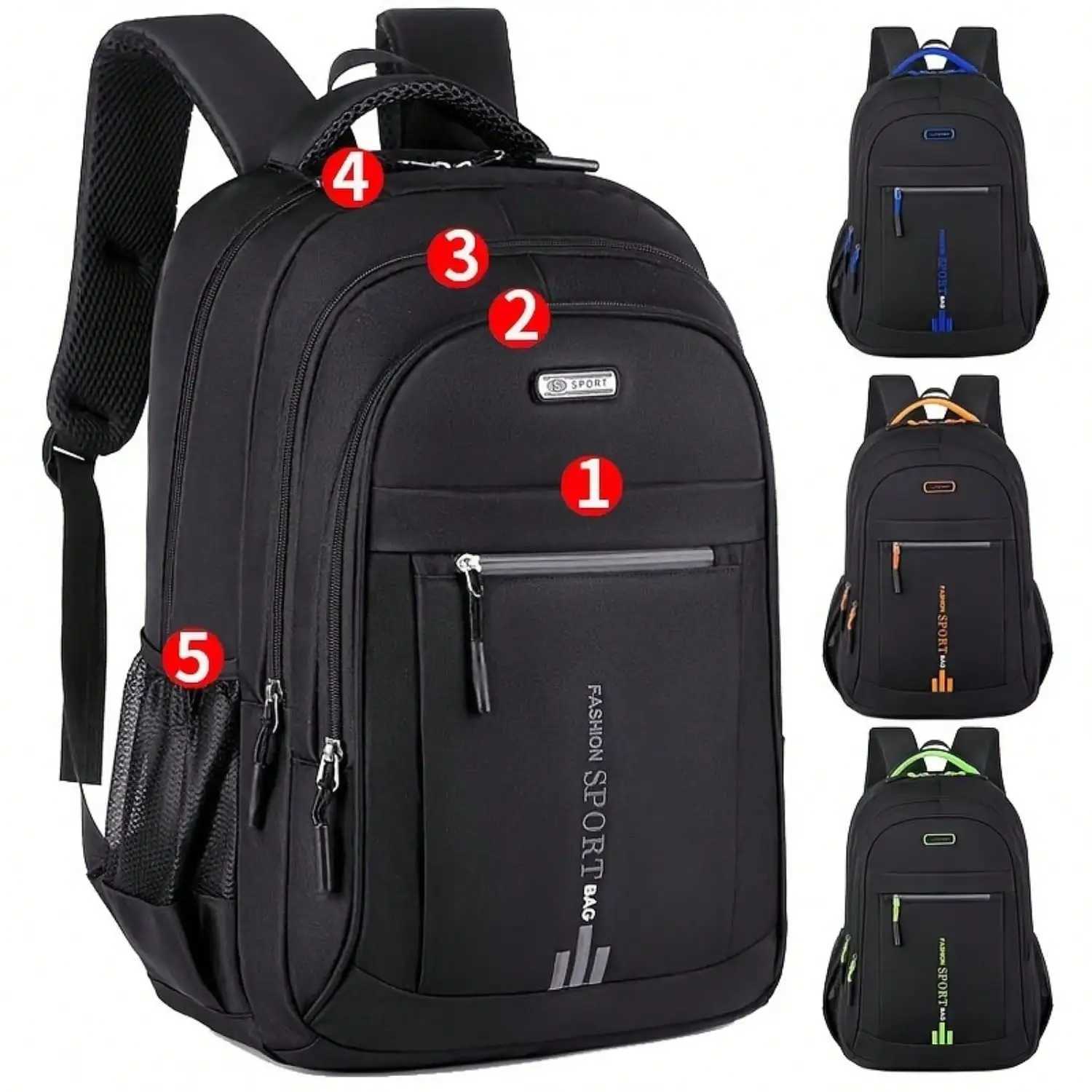 Mens autumn and winter backpack with large capacity wear-resistant laptop bag commuting and short distance travelXJ241026