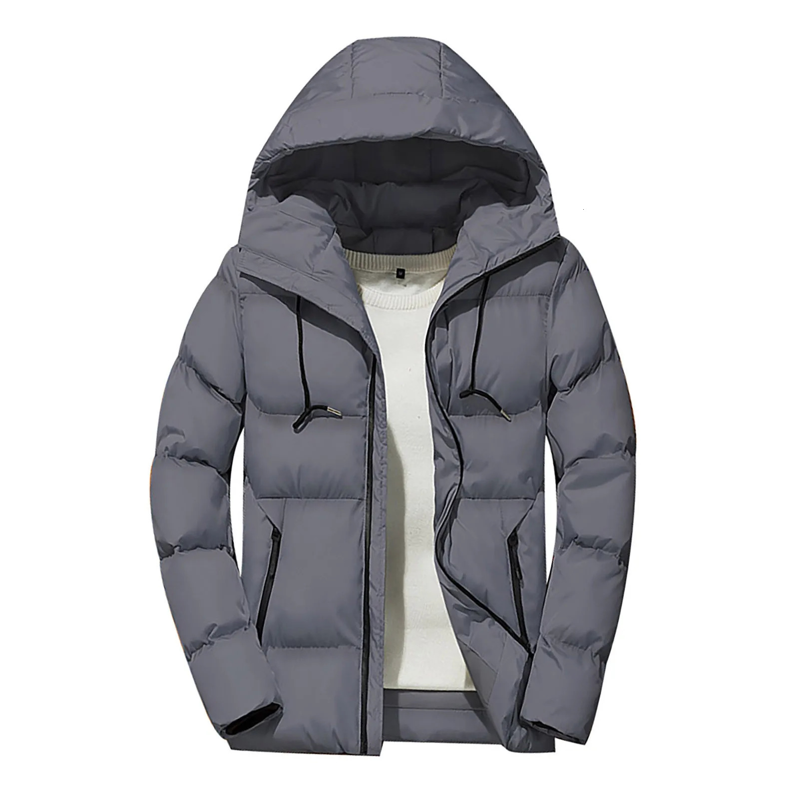 Winter mens jacket fashionable mens cotton thick warm hooded park casual mens sportswear Chaquetas Hombre 241025