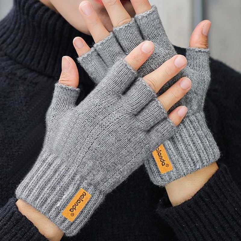 Fashionable winter autumn knitted GS warm plush finger GS men and women outdoor sports touch screen GS W241026