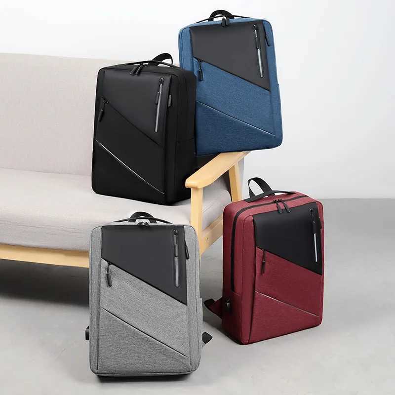 Laptop Backpack with USB Plug Mens Business Backpacks Notebook Casual Multifuncti Waterproof High Quality School Bag For MenXJ241026