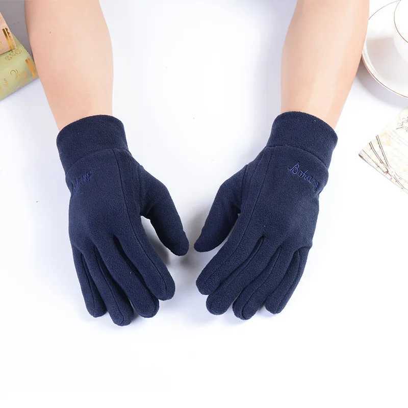 Winter thick wool G mens winter warm touch screen G outdoor windproof running skiing cycling gloves W241026