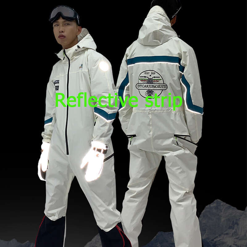 Ltvt-Waterproof Set For Men, Windproof, Warm, Outdoor, Snow Ski And Snowboard, Reflective Jumpsuit, Winter