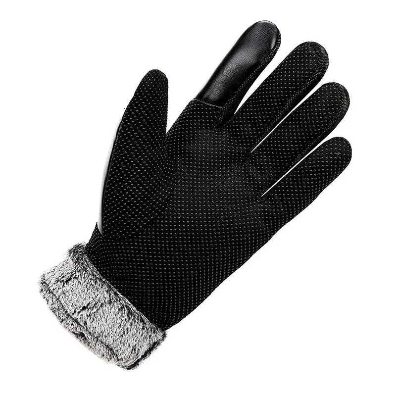 Leather Gs mens winter wool thick touch screen windproof and waterproof driving motorcycle Gs womens victory W241026
