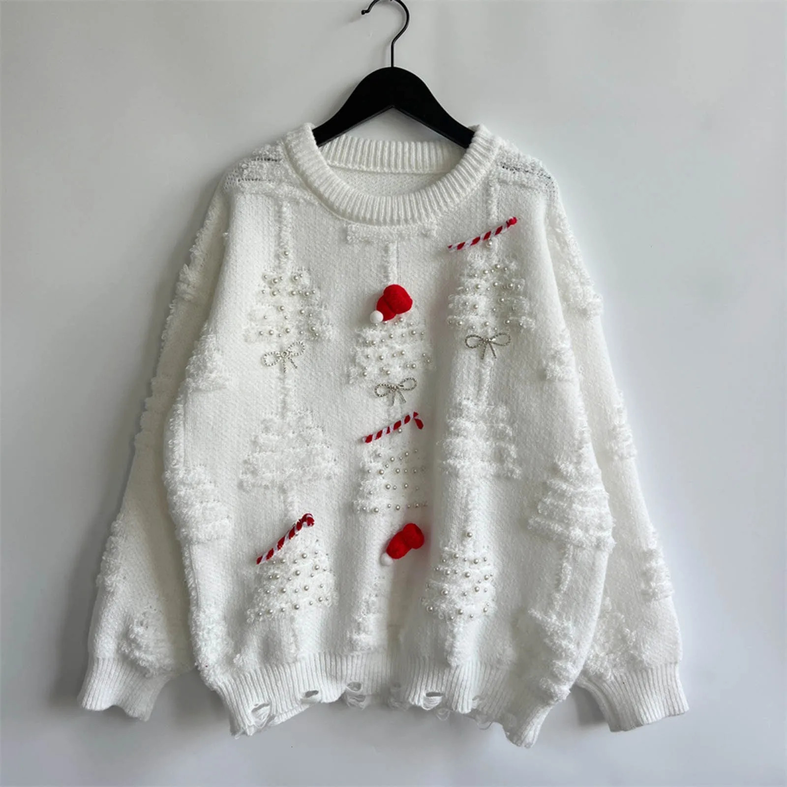 Womens Sweater Autumn Winter Fashion Tops Long Sleeve Loose Xmas Year Outfits Christmas Oversized Casual Jumpers 241025
