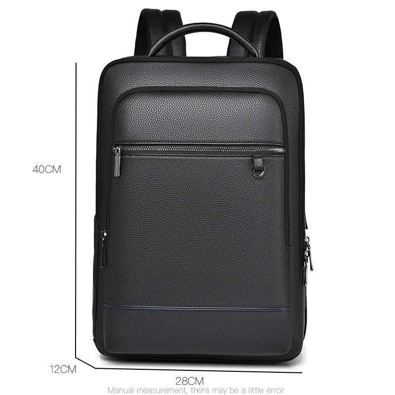 Backpack Men PU Leather Waterproof Backpacks Business Casual 16 Inch Compartment Laptop Bag Stylish Minimalistic Unisex BackpackXJ241026
