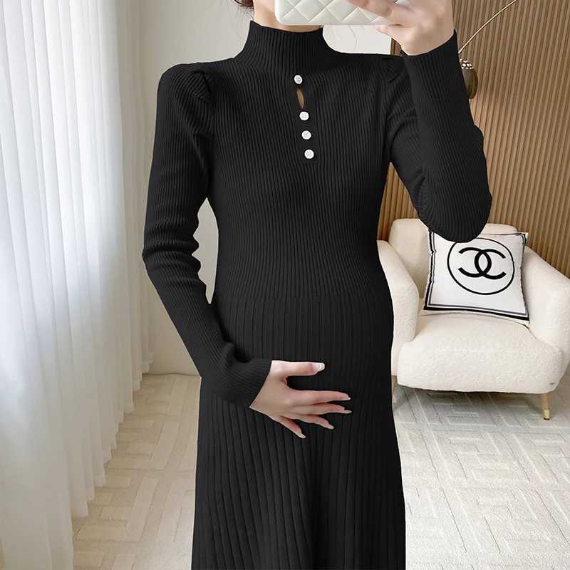 Autumn and Winter Knitted Maternity Dress Maternity Sweater W241026