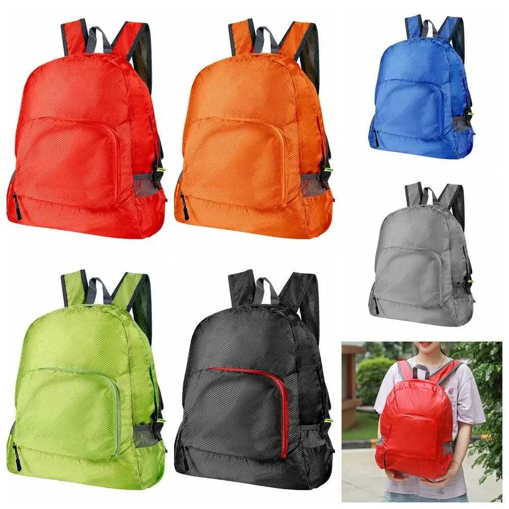 Large Capacity Foldable Ultralight Backpack Waterproof Polyer Outdoor Sports Daypack Travel Bag Zipper Sports Knapsack MenXJ241026