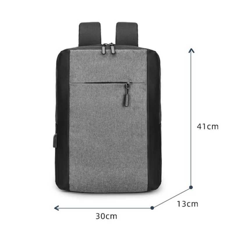 New Mens Backpack Business Computer Bag Waterproof Oxford College Student Backpack Usb Charging Men Travelling Bag Three PiecesXJ241026