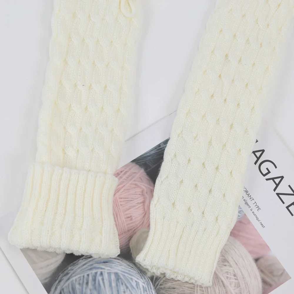 Winter Womens Cute Gs Kaii Arm Warm Knitted Arm Sleeve Casual Soft Girl Gothic Clothing Punk Gothic Fashion Gs W241026