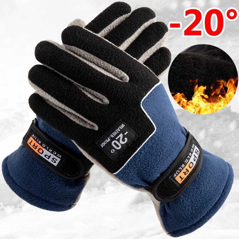 Mens winter wool hot G motorcycle hot warm G polar wool gloves mens snow sports windproof and anti-skid G W241026