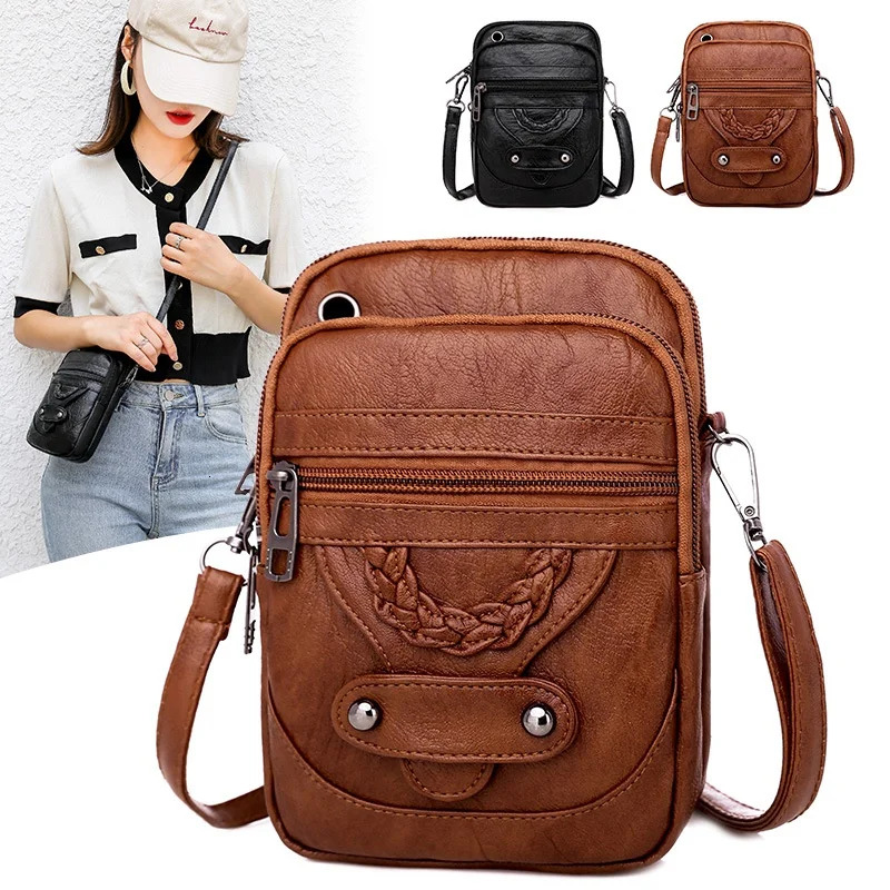 2024 Designer Women's Handbag Fashion Trend Single Shoulder Mobile Wallet Small Slant Retro Women's Flip Bag Women's Shark Bag