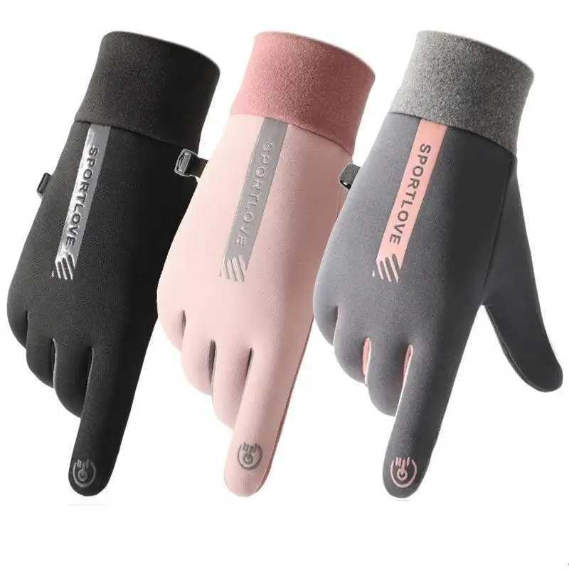 2024 Winter Gs Womens Bicycle Hot Wool Cold resistant Windproof Bicycle Outdoor Running Ski Gloves W241026