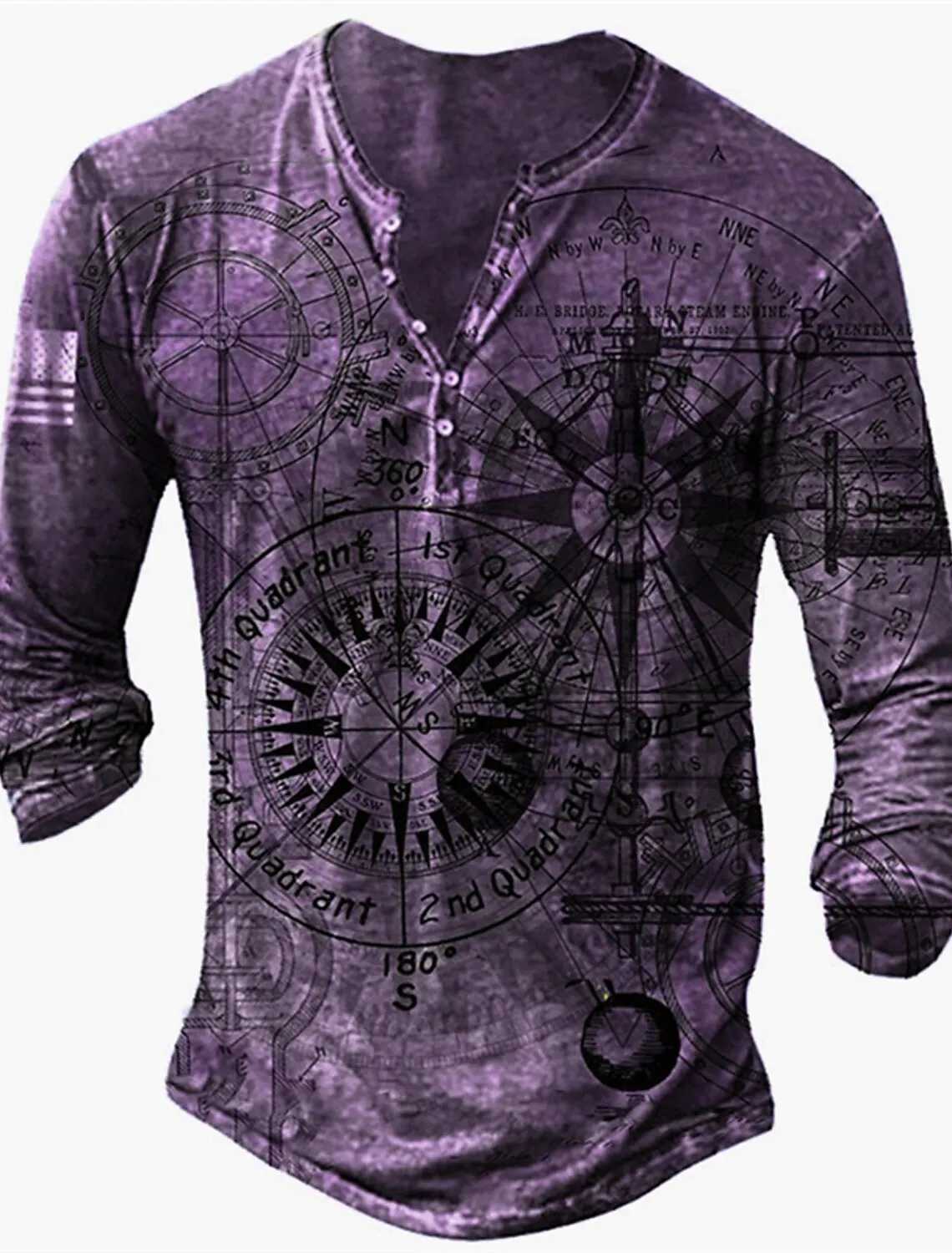3D retro button down V-neck short Slve Gothic T-shirt for men oversized mens punk Strt Wear Brazil Spain T-shirt W241026