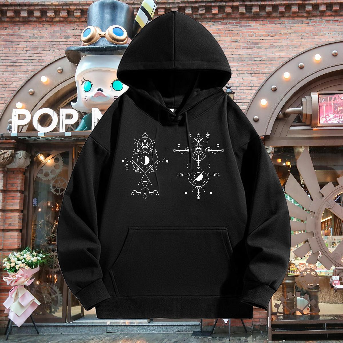2024 Autumn Winter Hoodie Hooded Collar Long Sleeves Unisex Mens Hoodie Black Oversized Top Pullover Hoodie Sports Casual Cotton 350g