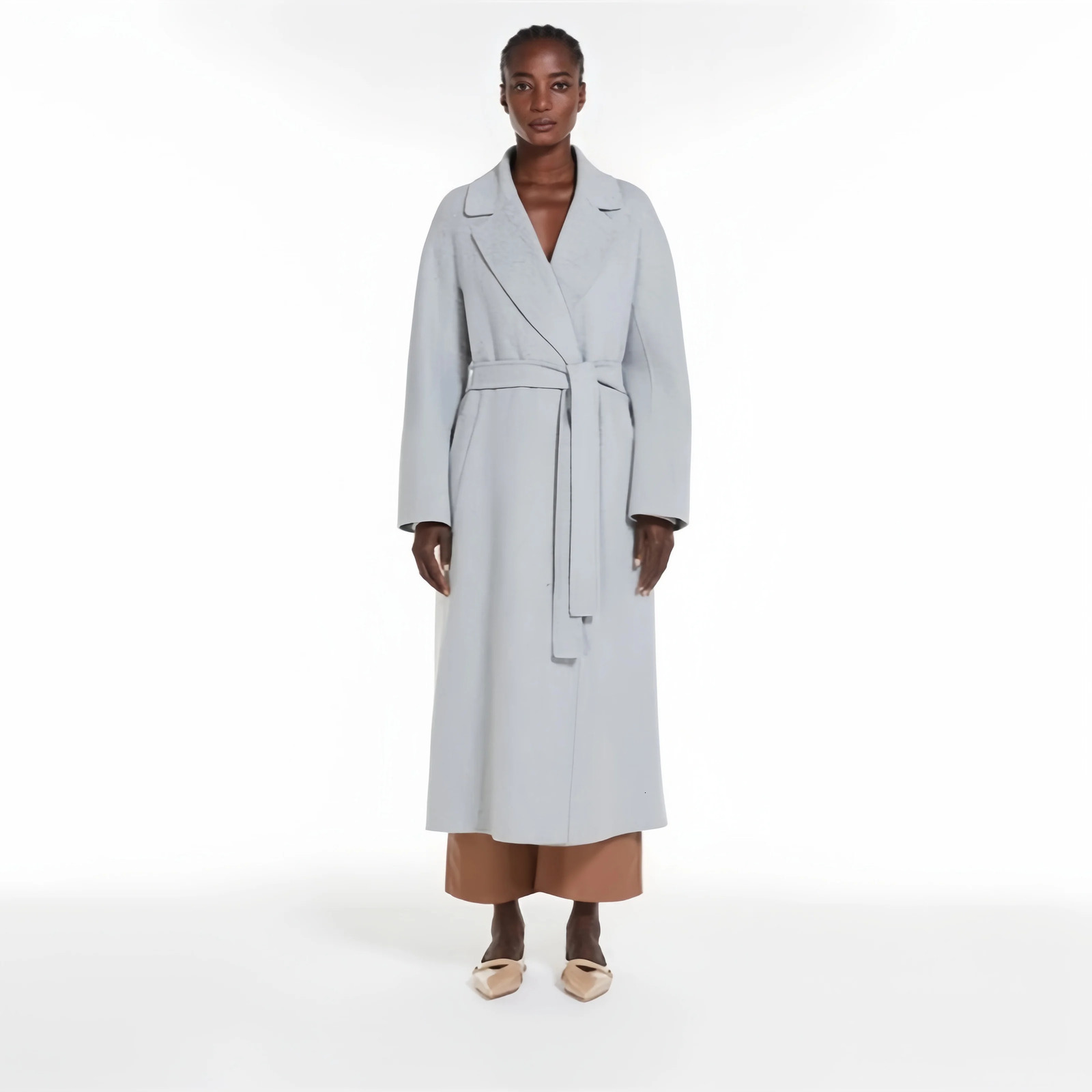 Elisa 100 Wool Coat Womens Medium Long Classic 241025