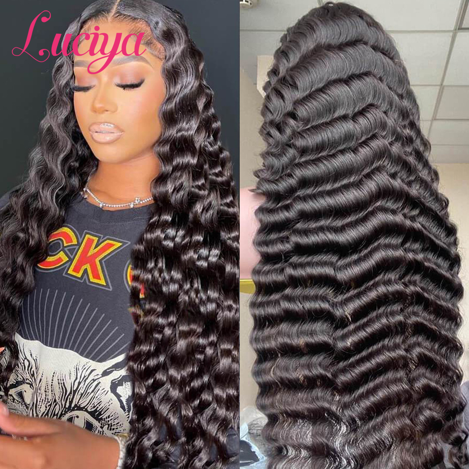 13x4/13x6 HD Transparent Front Human Wigs Loose Deep Wave 4x4/5x5 Closure Brazilian Hair 360 Lace Frontal Wig