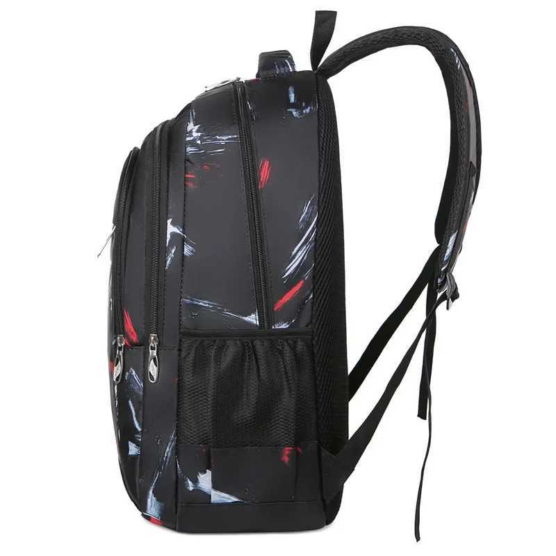 Boys Black Backpack Large Capacity Leisure Travel Bag College Student Bag Can Be Used As Laptop Bag SchoolbagXJ241026