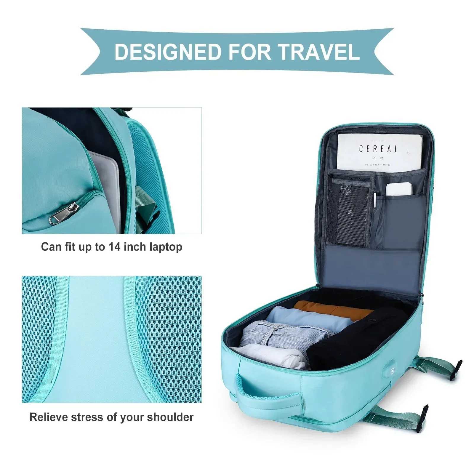 Large Women Travel Backpack Capacity Airplane Multi-Function Luggage Lightweight Waterproof Notebook Bagpacks Casual Sports BagXJ241026