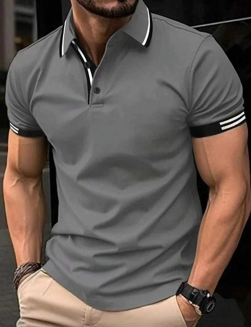 Mens T-shirt new shirt high-quality mens short sleeved shirt breathable top business casual sweater absorbent shirt W241026