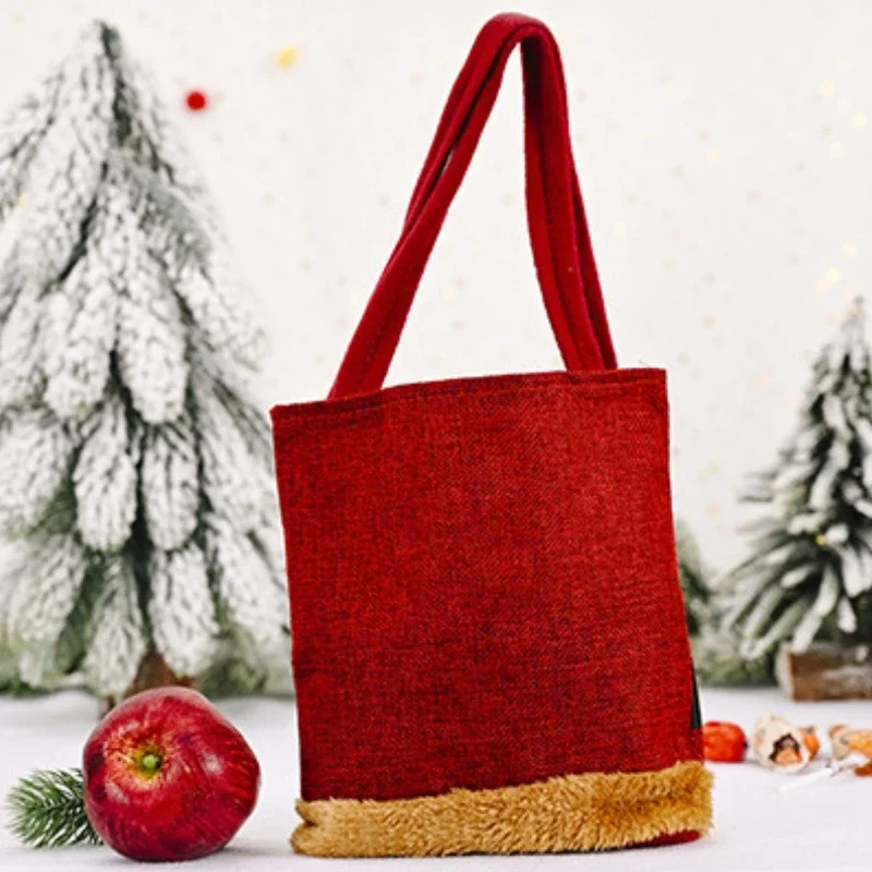 2PCS Christmas Tote Bags Snowman Fawn Gift Bags ren Gift Bags Candy Bags Storage Bags Christmas Decorations 241025