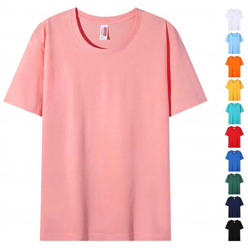 100% pure cotton bulk T-shirt mens high-quality short Slve T-shirt unisex wholesale mens Camiseta mens pure white T-shirt W241026