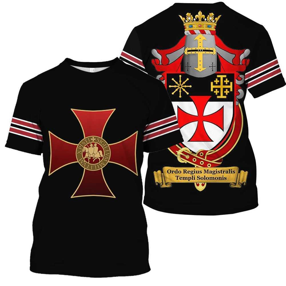 2024 vintage mens T-shirt 3D knight print top Strt hip-hop O-neck short sleeved Sly T-shirt oversized mens clothing W241026