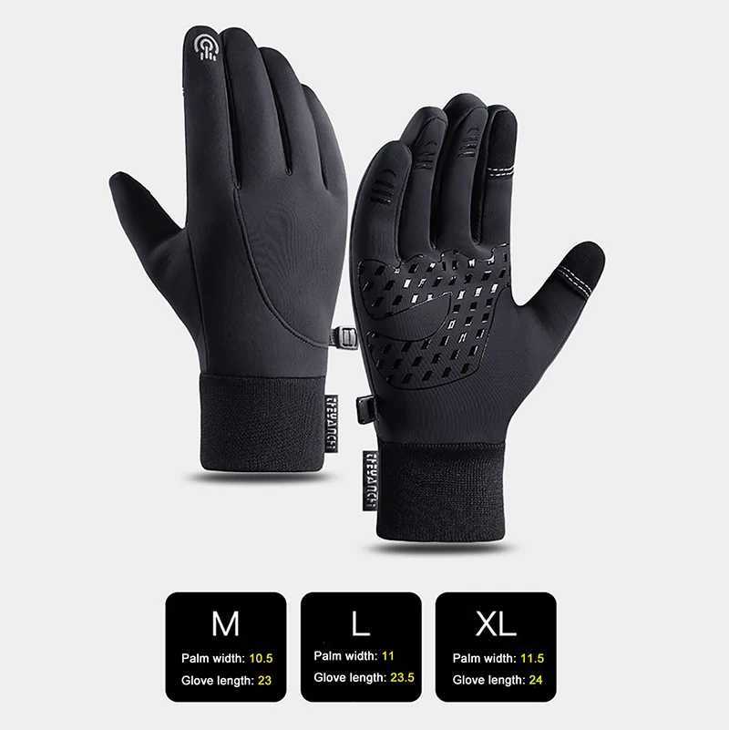 Waterproof Winter Gs Mens Touch Screen Winter Warmth Plus Velvet Motorcycle Gs Mens Touch Cold Sports Warmth Skiing W241026
