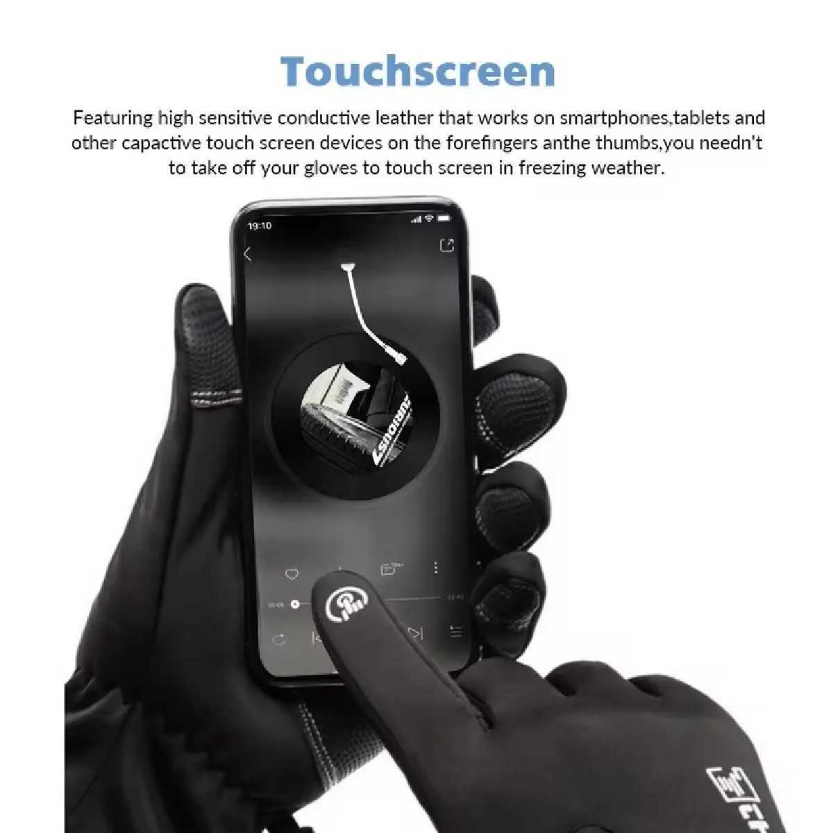 Outdoor winter Gs motorcycle Gs with wool lined touch screen snow G waterproof riding Gs W241026