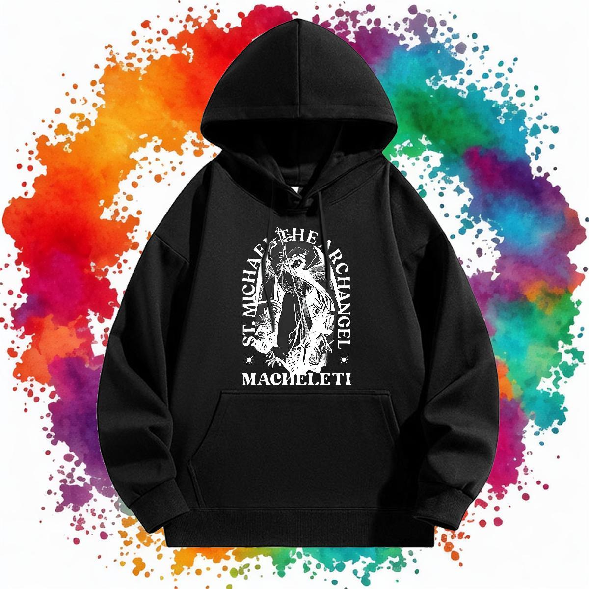 2024 New Mens Hoodie Breathable Drawstring Loose Men Hoodie Custom Printed Top Hoody Casual Thick Fleece