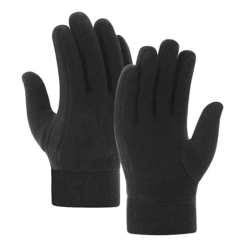Winter thick wool G mens winter warm touch screen G outdoor windproof running skiing cycling gloves W241026