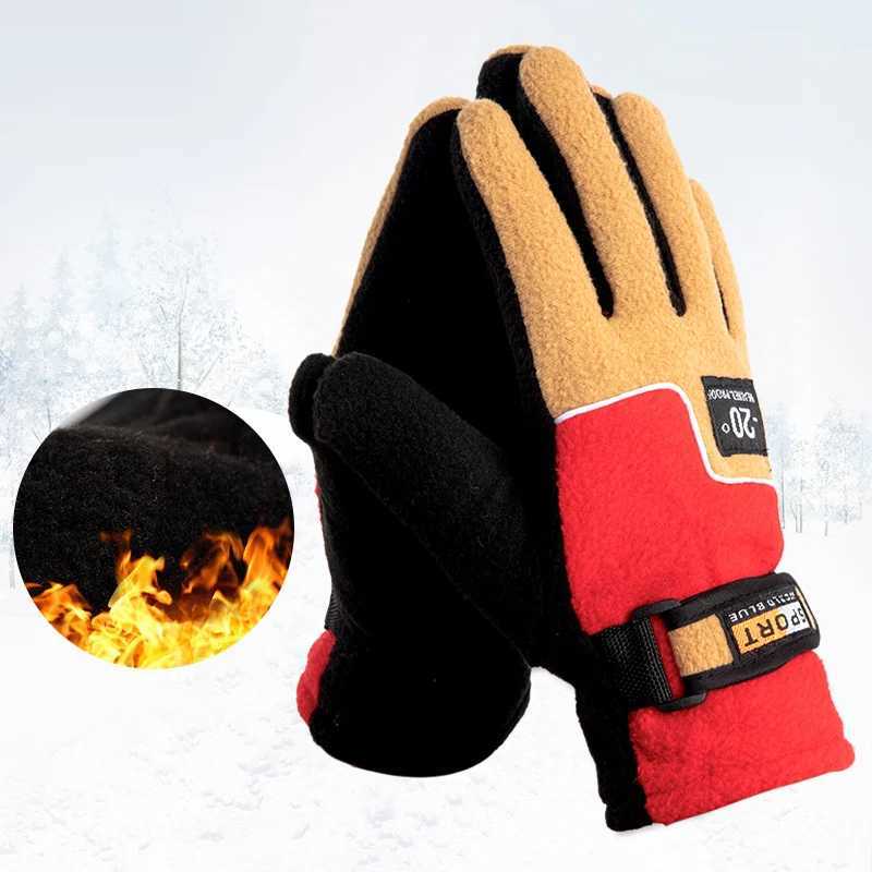 Mens winter wool hot G motorcycle hot warm G polar wool gloves mens snow sports windproof and anti-skid G W241026