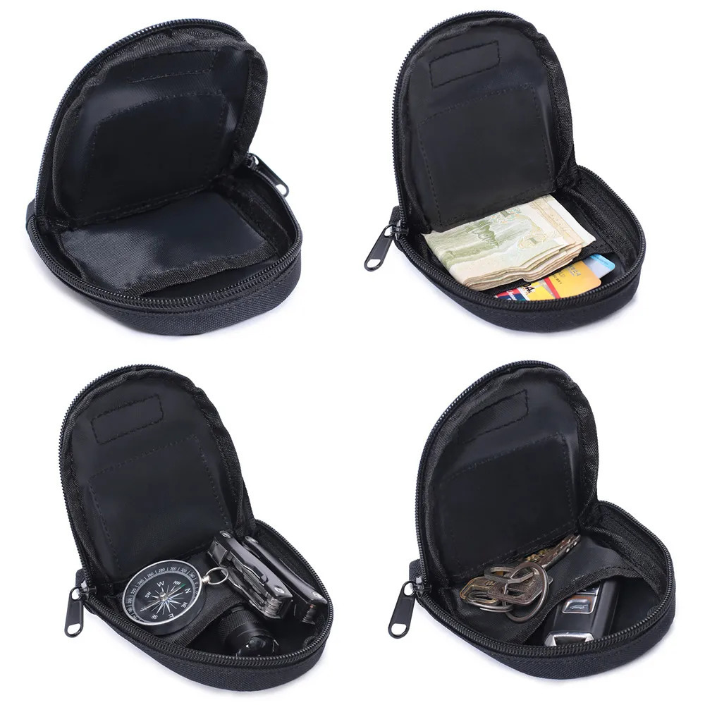 Mens Backpack Hanging Bag Portable Coin Purse Key Earphone Storage Pocket Bag Card Holder Wallet Pouch Outdoor Sports Waist Bag 241025