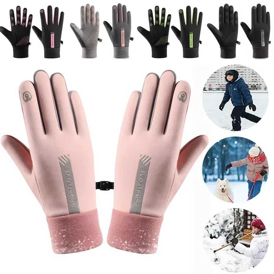 Winter Finger Waterproof Gs Womens Touch Screen Windproof Sports Driving Motorcycle Skiing Anti slip Warm Bicycle Mens Gs W241026