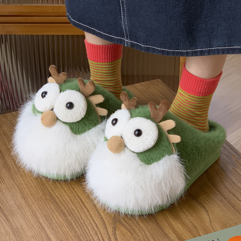 Cozy 2024 Cartoon Cotton Slippers for Women's Winter Warmth d212