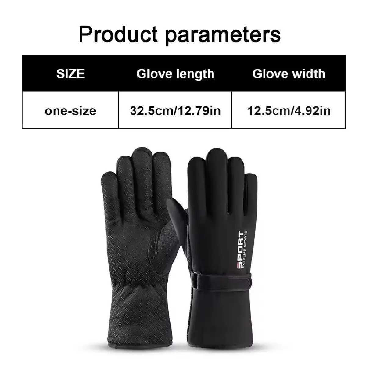 Mens Winter Skiing Gs Warm Plush Thick Waterproof Gs Outdoor Bicycle Windproof and Cold proof Gs W241026
